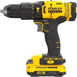 STANLEY Kit Parafusadeira e Furadeira de Impacto 1/2 Pol. (12mm) 20V MAX* com Bateria Bivolt e Maleta SCD711C1K