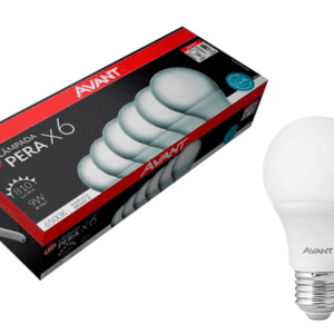 Kit com 6 Lâmpadas led Pera Avant 9W 6500k Branco Bivolt