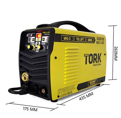 Inversora de Solda Super Tork Kab 180 MIG-S BV / Mig + Tig Lift + MMA 180 Amp máx Biv imets 8180 bv (Elétrico)